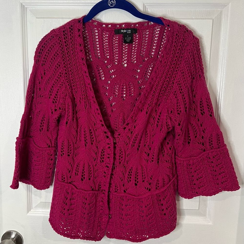 Stylus Women's Pink Knit Sweater